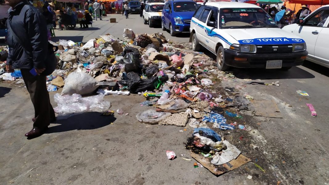 Así se encuentra el sector del mercado Kantuta. Foto:LA PATRIA.