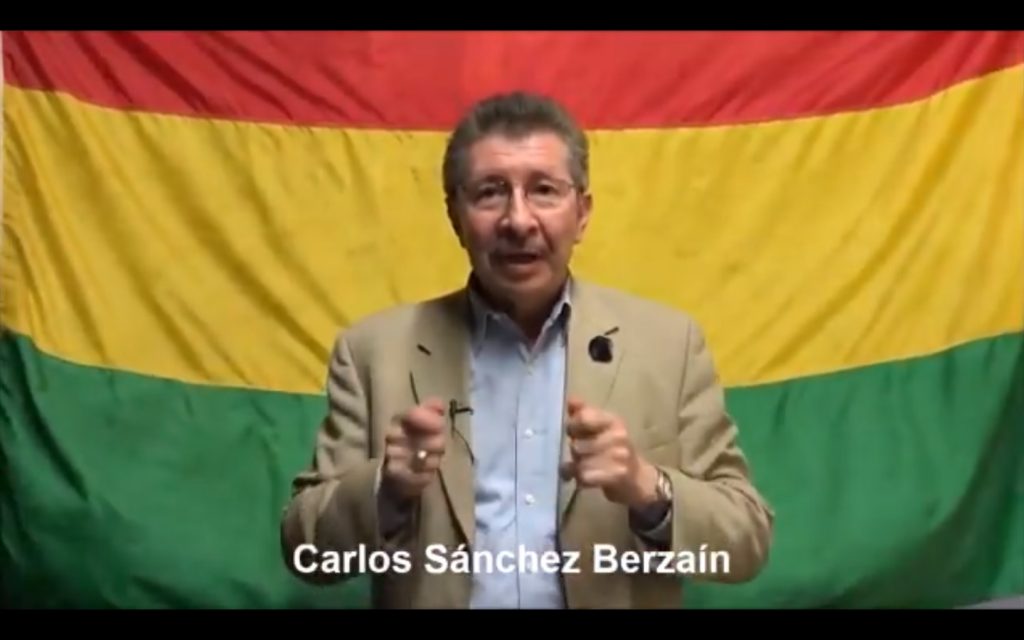Exministro de Presidencia de Bolivia, Carlos Sánchez Berzaín. Foto: Captura de Pantalla.