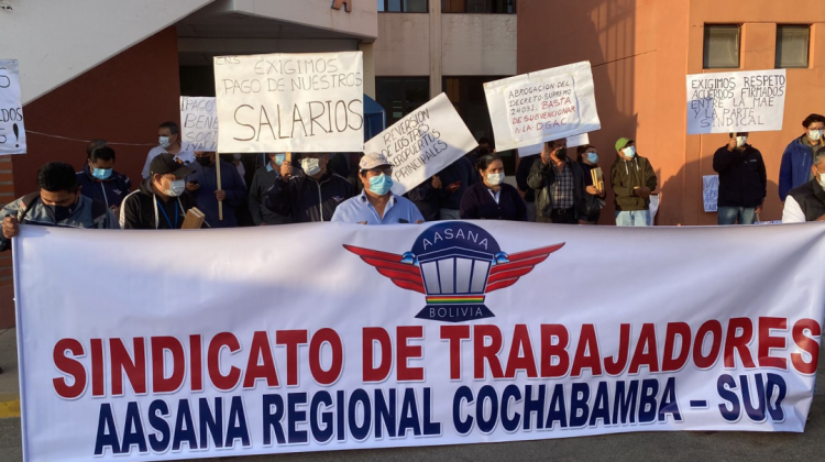 Trabajadores de Aasana exigen renuncia de la directora y pago de salarios