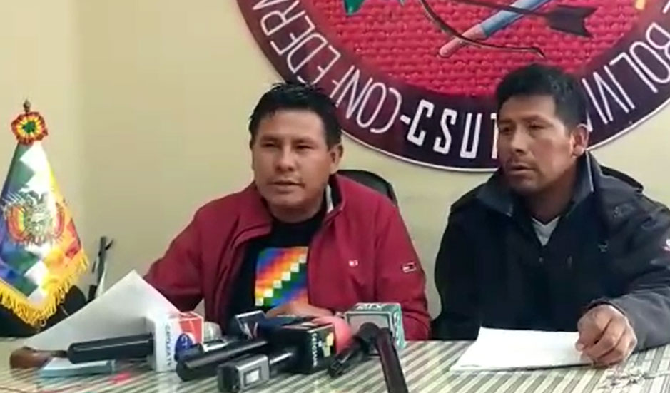Trabajadores Campesinos exigen elegir a nuevo dirigente de la COB