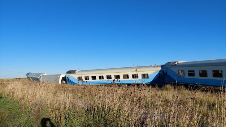 Tren descarrilado en Olavarría, Argentina