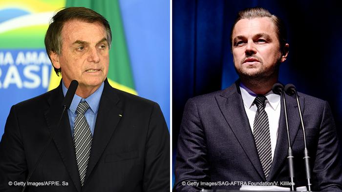 "Mejor es tener la boca cerrada antes de hablar bobadas", respondió Bolsonaro a DiCaprio
