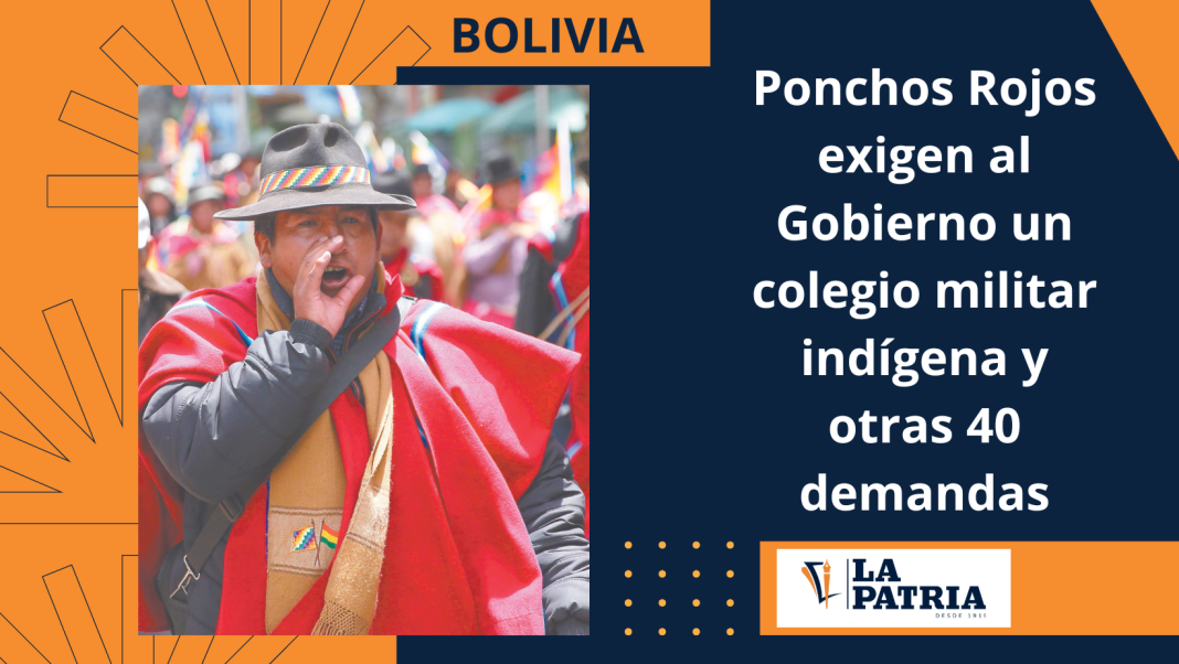 Ponchos Rojos piden colegio militar indígena