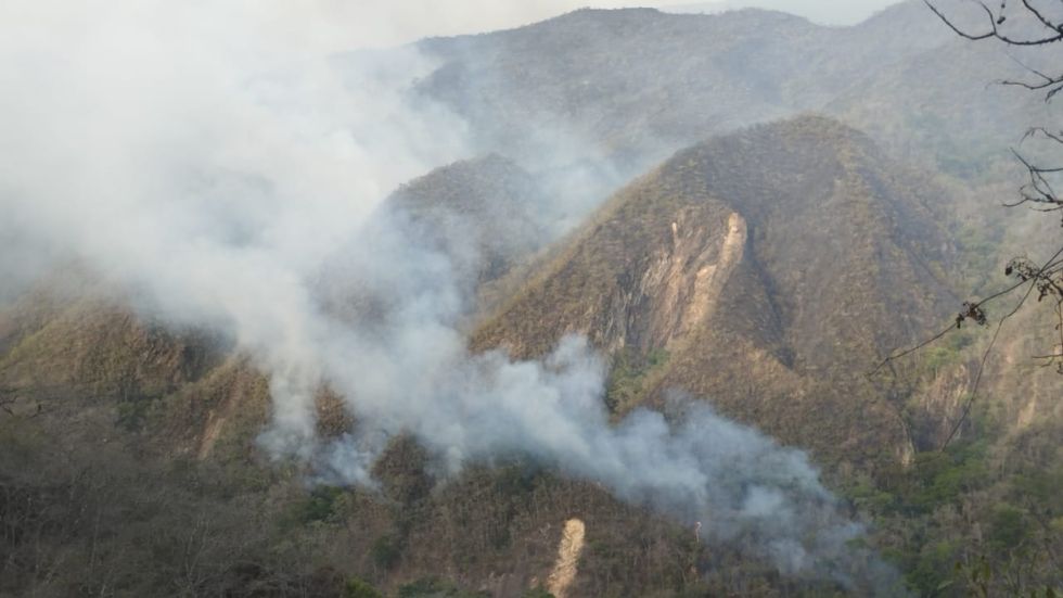 Persisten los incendios en el Parque Nacional Iñao