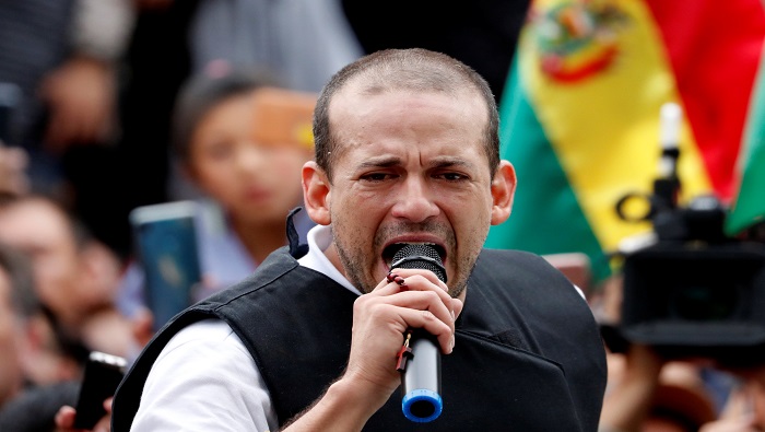 Luis Fernando Camacho, en las manifestaciones del 2019 / REUTERS