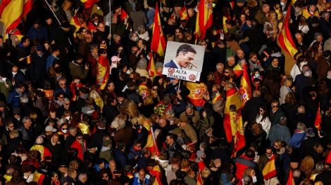 Protestas en España contra el Presidente