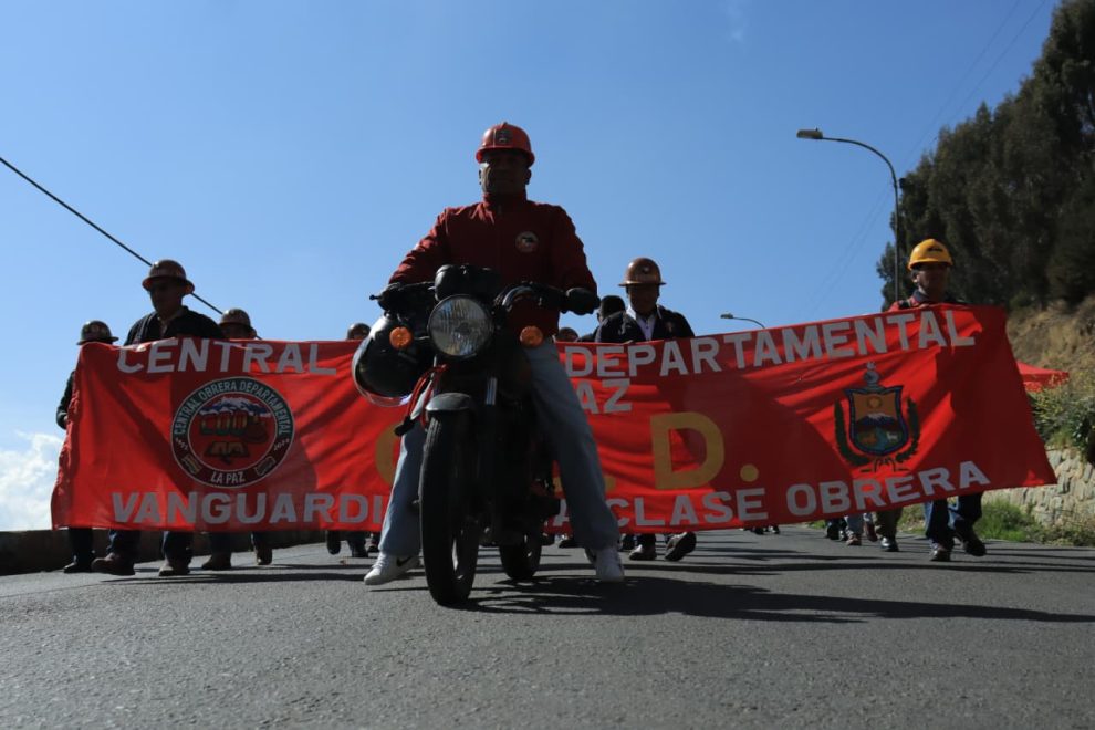 La marcha fue organizada por la Federación Sindical de Trabajadores Mineros de Bolivia (Fstmb) / APG