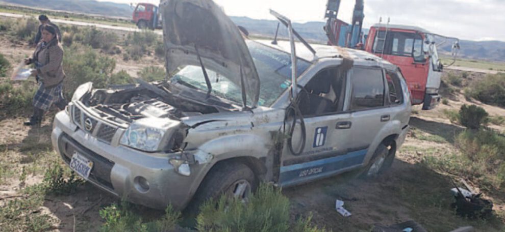 Accidente en la ruta Huari-Sevaruyo con un coche de Impuestos Nacionales