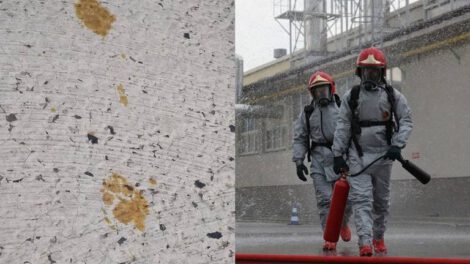gato radioactivo en tanque de desechos tóxicos