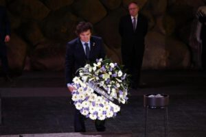 Javier Milei apoyo a Israel en el museo Yad Vashem