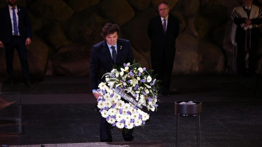 Javier Milei apoyo a Israel en el museo Yad Vashem