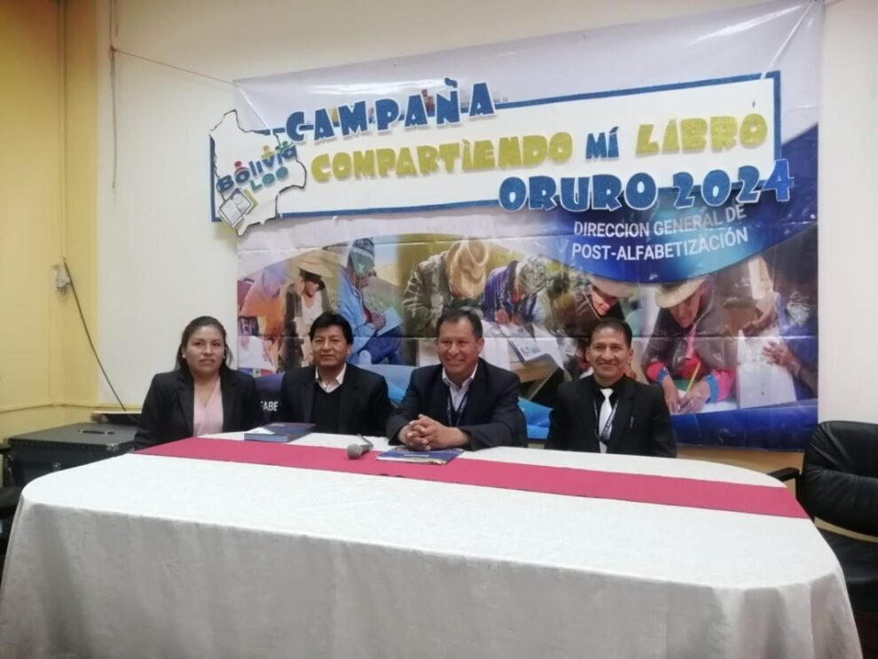 Campaña Bolivia Lee 2024 para fomentar cultura lectora en Oruro