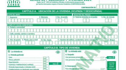 Censo Nacional 2024 - Parte de la Boleta Censal del 2024