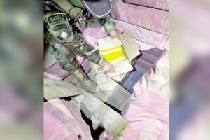 Decomiso de droga entre carga de cemento