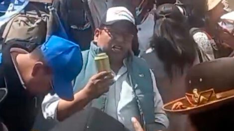 consumo de alcohol en vía pública durante el aniversario del MAS