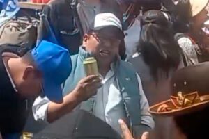 consumo de alcohol en vía pública durante el aniversario del MAS