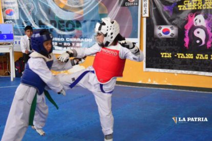 Reñidos combates durante el torneo departamental de taekwondo