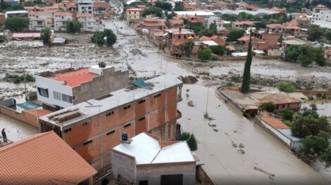 Fuertes lluvias en Bolivia afectan a más de 255 mil familias