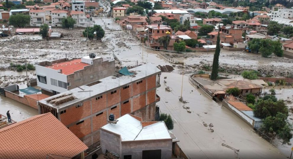 Fuertes lluvias en Bolivia afectan a más de 255 mil familias