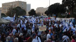Protestas en Israel pidiendo la salida de Netanyahu