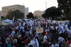 Protestas en Israel pidiendo la salida de Netanyahu