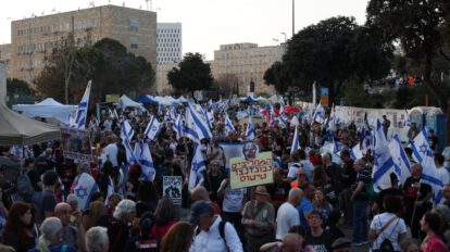 Protestas en Israel pidiendo la salida de Netanyahu