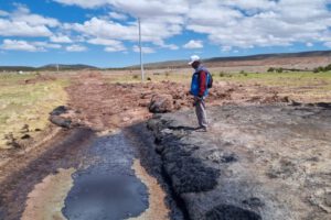 Derrame de combustible en Choquecota