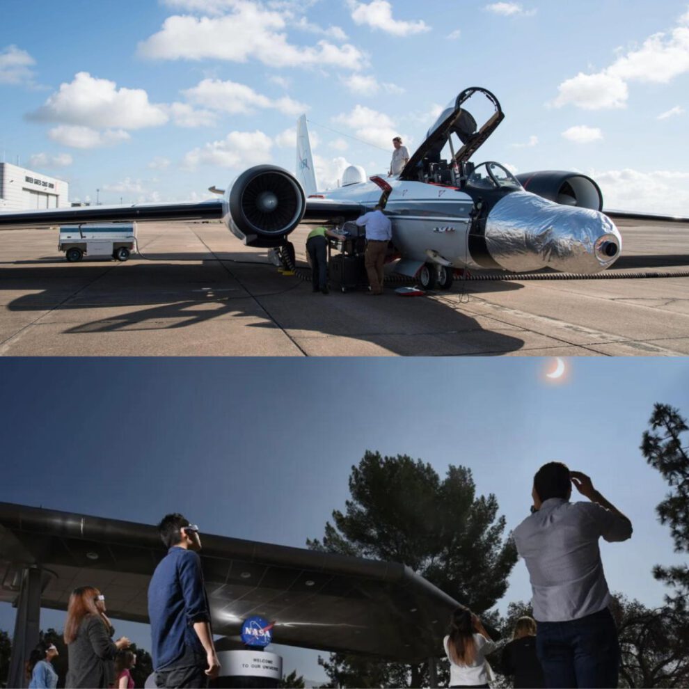 Eclipse solar total observado por aviones de la NASA