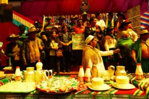 Feria Aniversario Tacagua con productos lácteos