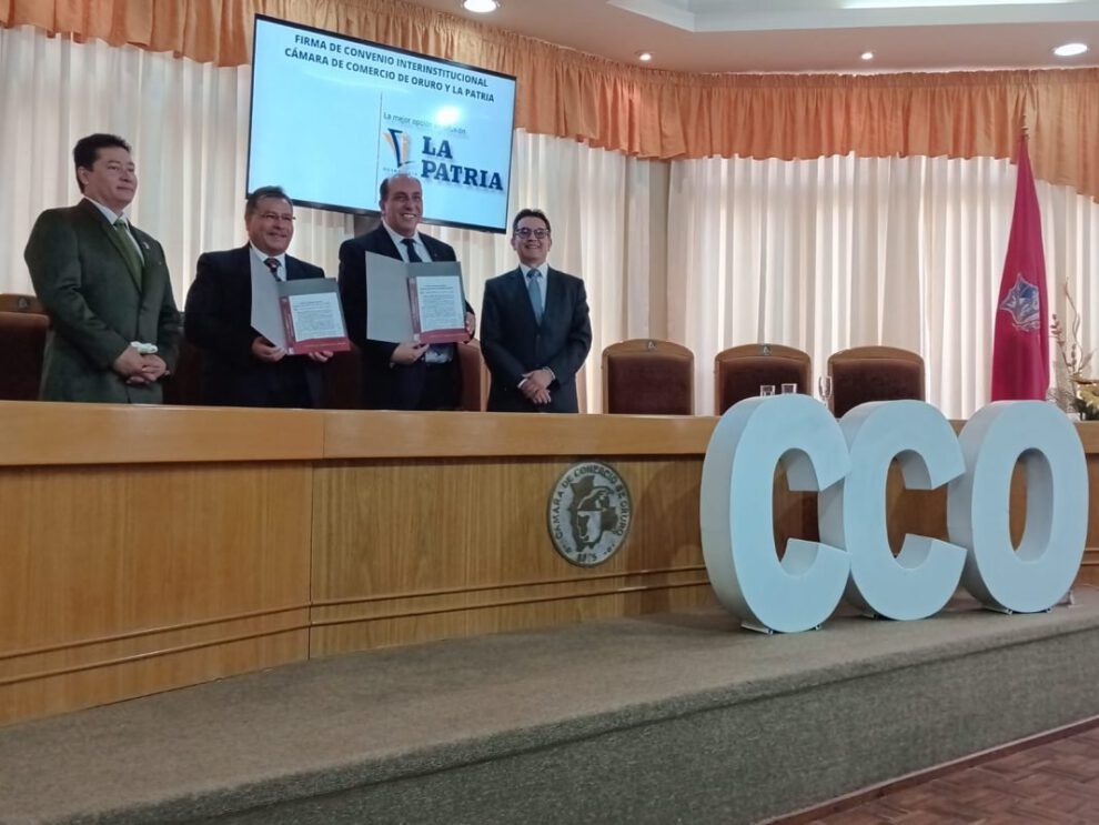 Cámara de Comercio de Oruro firma convenio para transmisión de eventos empresariales