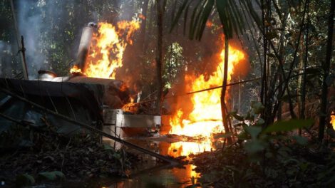Laboratorio de cocaína en Villa Tunari destruido por la Felcn