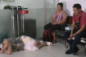 Niño con apendicitis en el Hospital de Niños