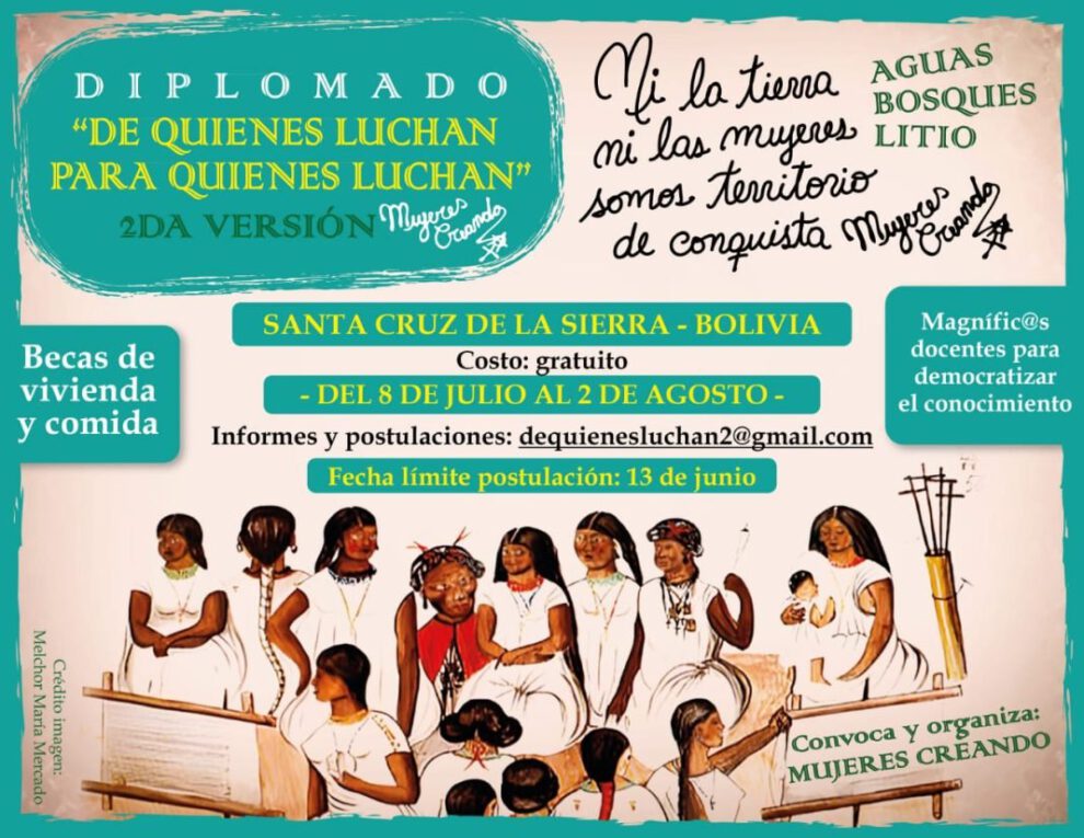Diplomado en ecofeminismo organizado por Mujeres Creando en Santa Cruz