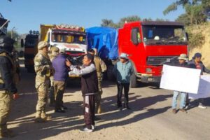 Protesta de transportistas en Cochabamba