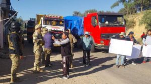 Protesta de transportistas en Cochabamba
