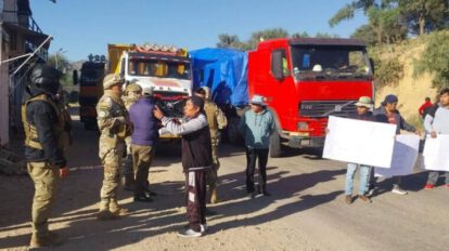 Protesta de transportistas en Cochabamba