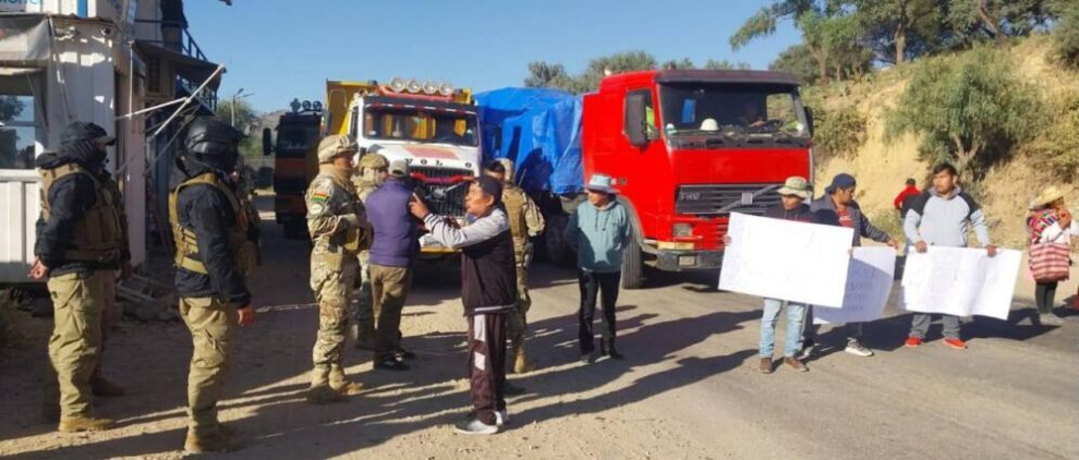 Protesta de transportistas en Cochabamba