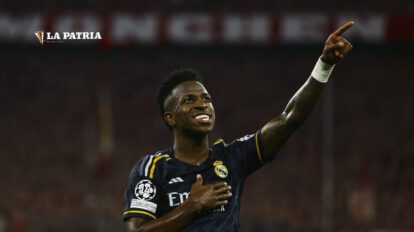 Doblete de Vinícius para el empate de Real Madrid en Múnich