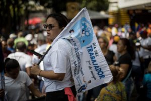 Derechos laborales en Venezuela durante manifestación del Día Internacional del Trabajo