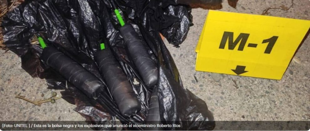 Hallan bolsa con explosivos en El Alto