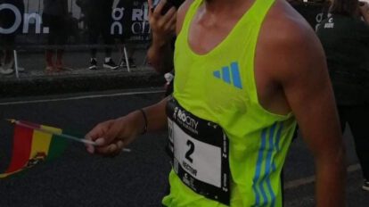 Héctor Garibay media maratón en Brasil