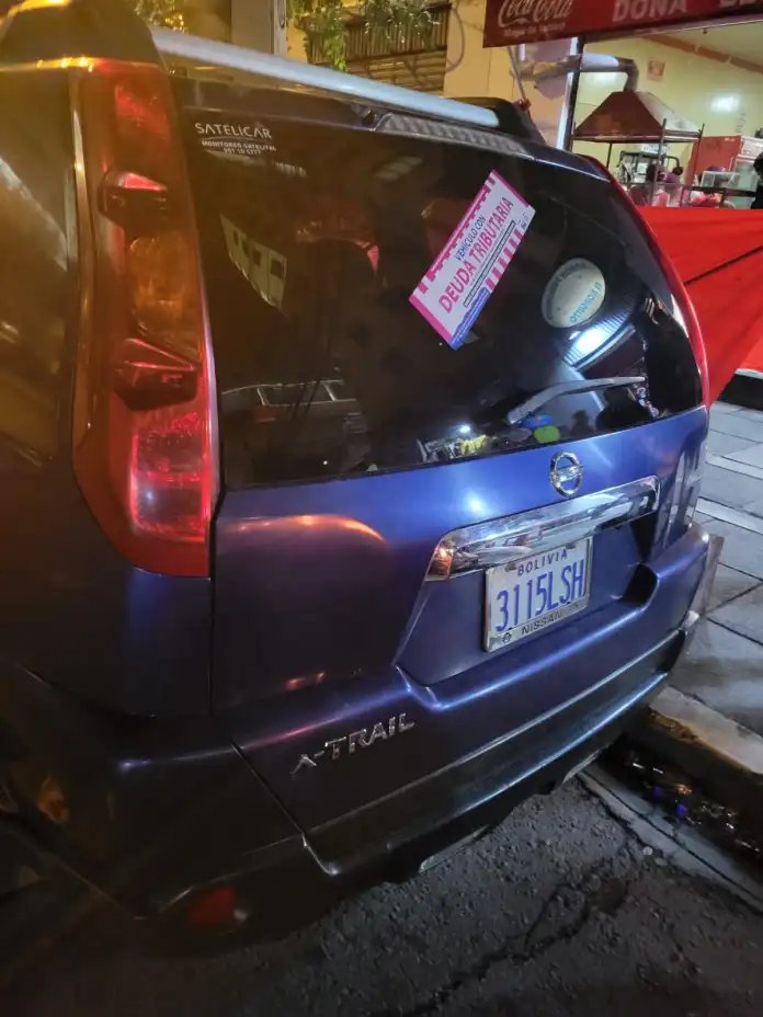 embargo de vehículos en La Paz