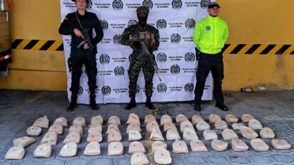 Incautación de heroína en Colombia