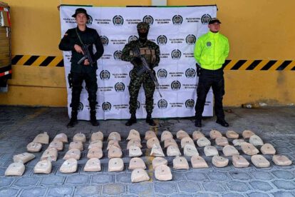 Incautación de heroína en Colombia