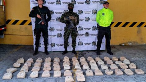 Incautación de heroína en Colombia