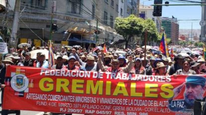 Movilizaciones contra proyecto de ley sobre control aduanero en mercados