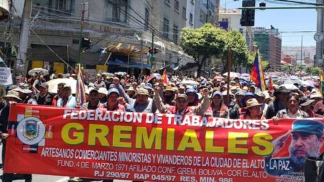 Movilizaciones contra proyecto de ley sobre control aduanero en mercados