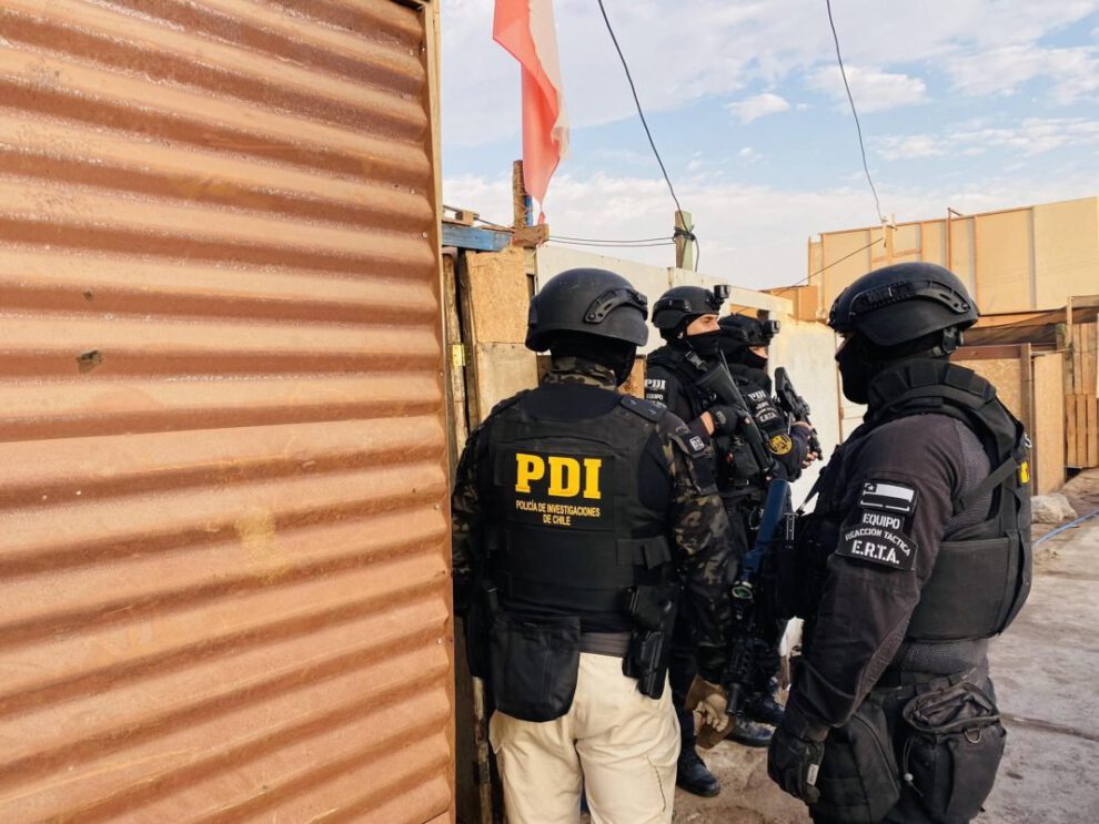Operativo en el Norte de Chile contra bandas vinculadas al Tren de Aragua