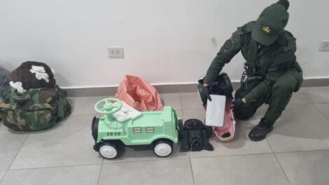 Cocaína en juguetes en la frontera con Argentina