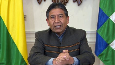 David Choquehuanca en acción de cumplimiento